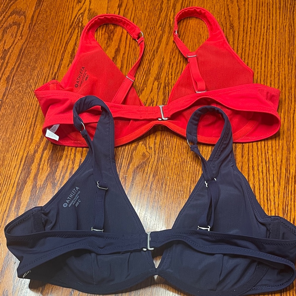 Athleta Red & Navy Bikini Tops (bundle) - Picture 2 of 6